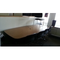 8' / 96" Boardroom Meeting Table Steelcase Woodgrain